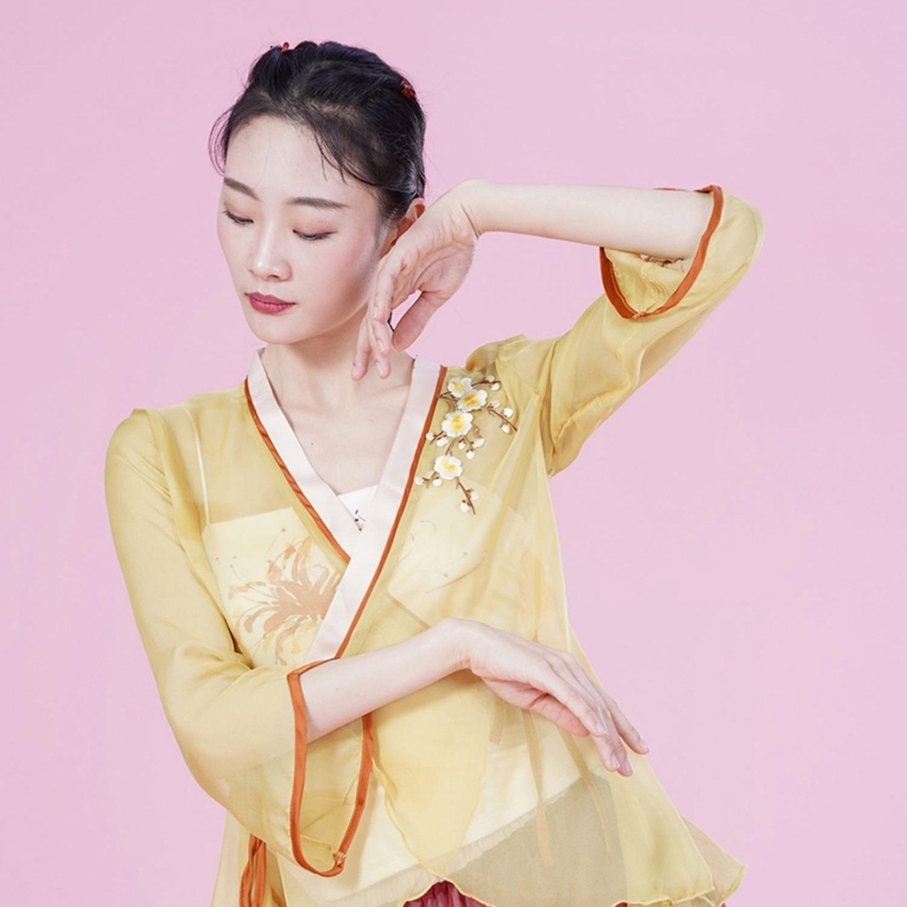 M &amp; E Trang Phục Múa Dân Tộc Truyền Thống Cổ Điển Thanh Lịch Rhyme Cho Nữ Tập Yoga Khiêu Vũ Cơ Thể