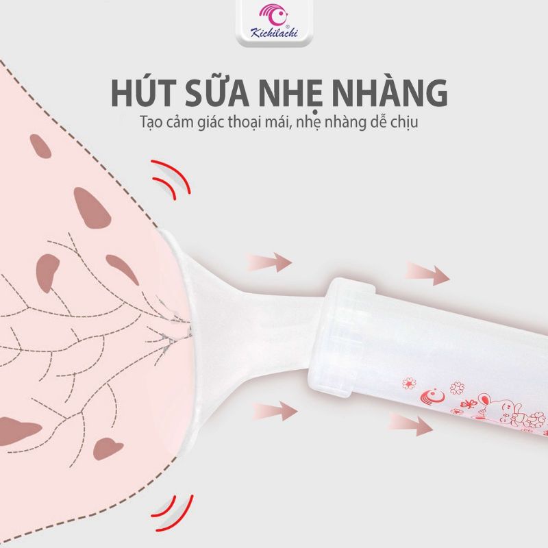 Dụng cụ hút sữa xilanh cầm tay kichilachi 100ml ( tặng kèm cọ rửa)