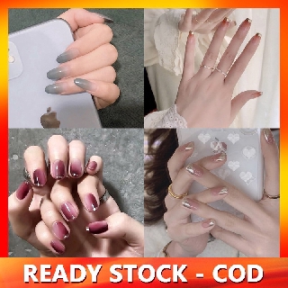 Set 24 Móng Tay Giả Màu Kẹo Ngọt 3D Cho Nữ