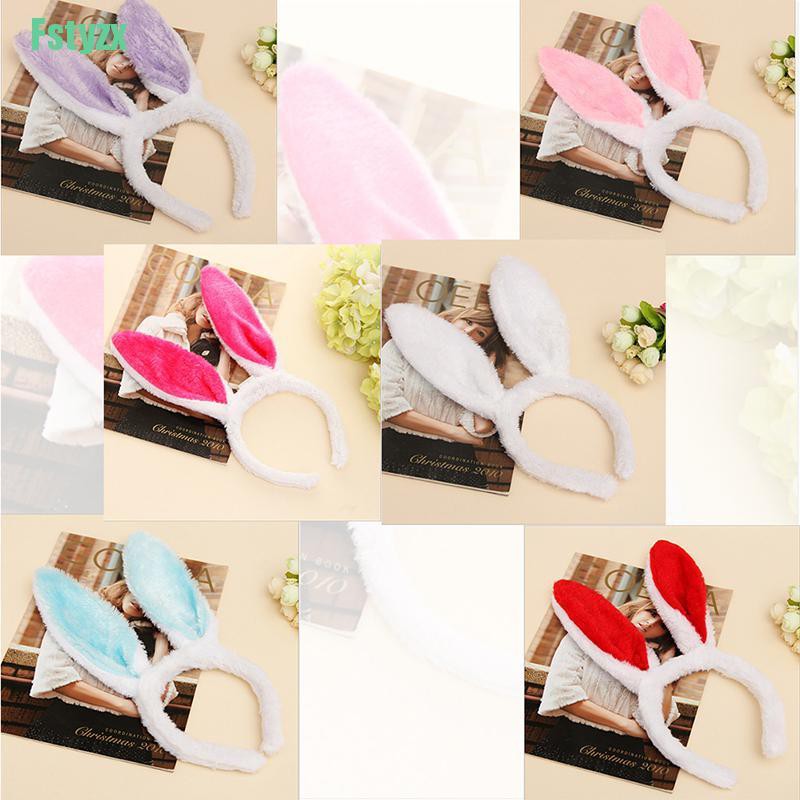 fstyzx Fashion New Plush Fluffy Bunny Rabbit Ears Headband Costume Accessory Dress Up