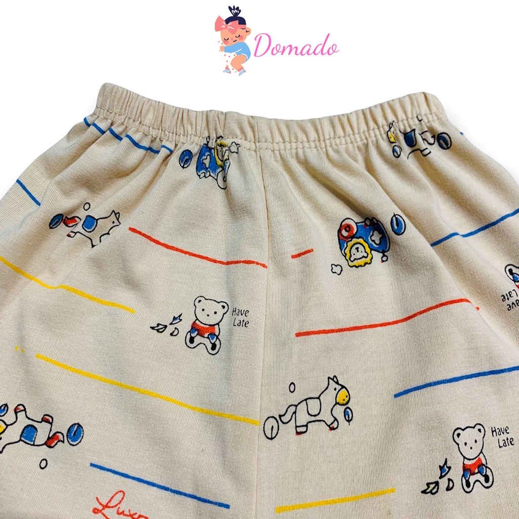 Quần đùi chục chất cotton cho bé trai bé gái nhiều họa tiết xinh xắn dễ thương DOMADO QC08