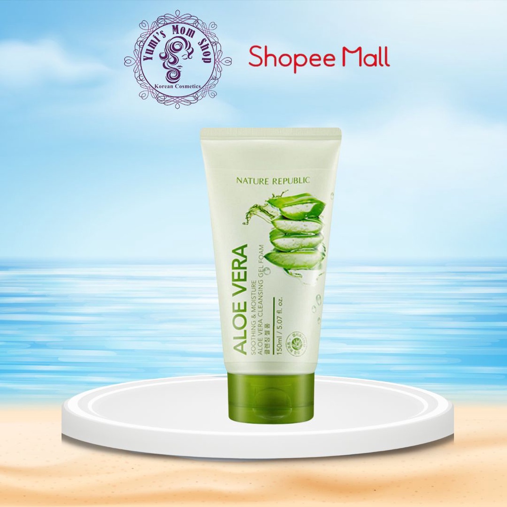 Kem tẩy trang Nature Republic Soothing & Moisture Aloe Vera Cleansing Gel Cream 150ml