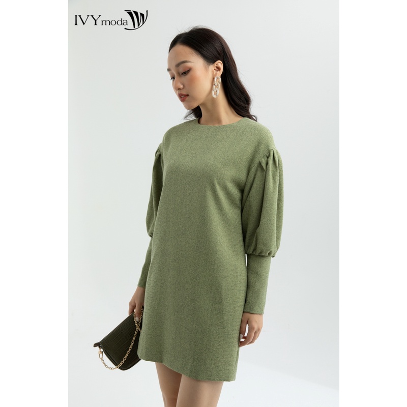 Đầm nữ 2 lớp chất nhung tăm size XL IVY moda MS 48B8438