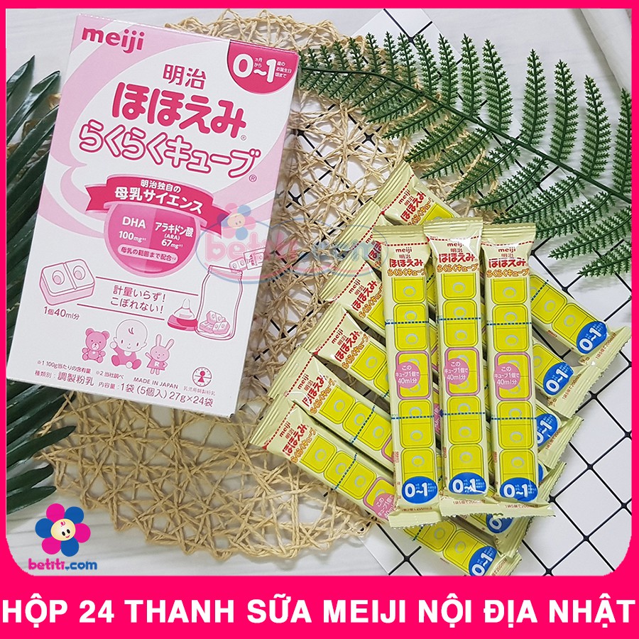 HỘP 24 Thanh Sữa Thanh Meiji 648gr - Sữa Meiji Thanh Số 0-1 Nội Địa Nhật thumbnail