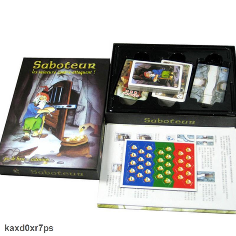 Hình Thật  Saboteur "Board Game 1+2 Version Bộ thẻ đồ chơi đào vàng Saboteur (cơ bản + mở