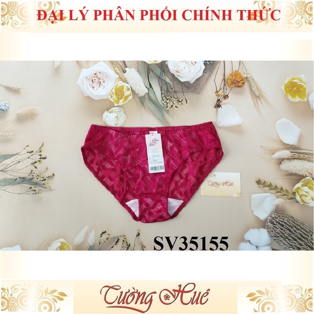 Quần lót nữ Bon Bon SV35155 ren thêu, lưng vừa.