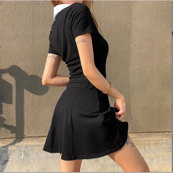 Váy polo nữ, đầm body suông dáng dài hàng đẹp chất thun gân 100% cotton V01 SEMCLOTHES | WebRaoVat - webraovat.net.vn
