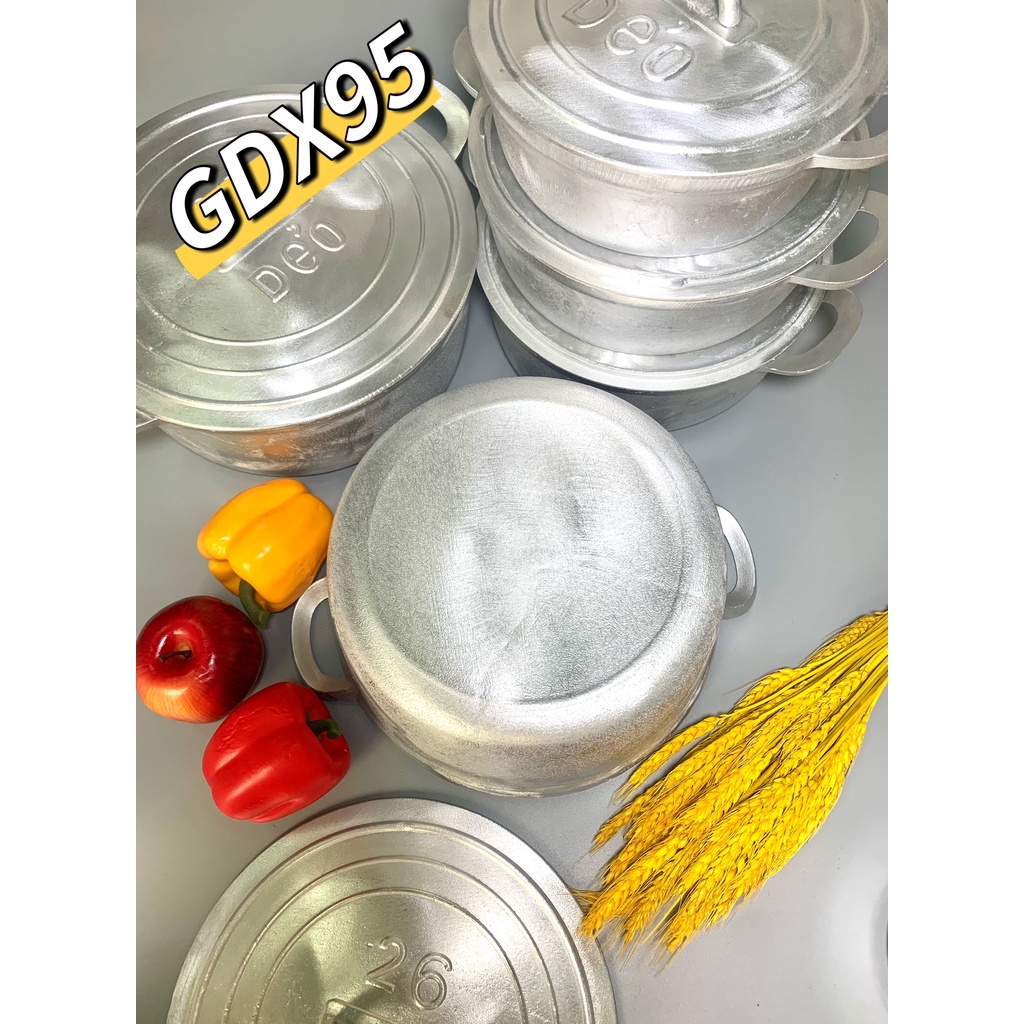 Nồi gang đúc cao cấp 25cm siêu dầy bóng đẹp