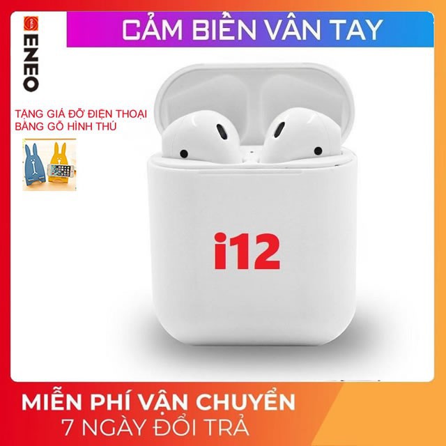 Tai nghe bluetooth  Freeship  Giảm 15k tai nghe không dây nhập [DONG15]  Tai nghe airpods i12 tws cảm biến vân tay