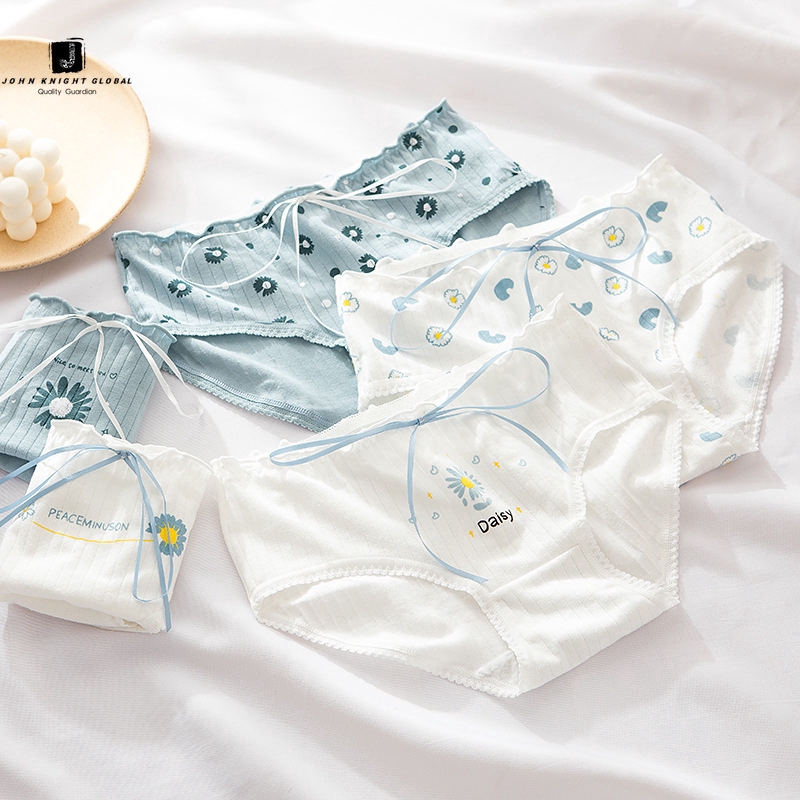 JKG Quần Lót Cotton Lưng Vừa In Hoa Cúc Dễ Thương Cho Nữ | BigBuy360 - bigbuy360.vn