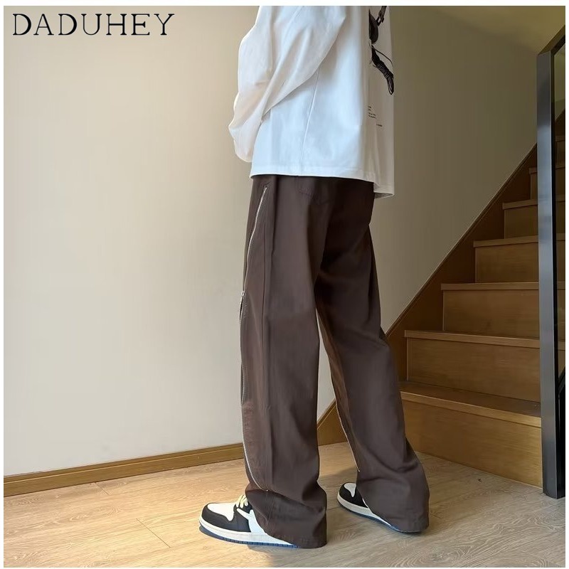 DaDuHey 2022 Hong Kong Style Ins Trendy Retro Easy Matching Casual Pants Fashionable Loose Straight Cargo