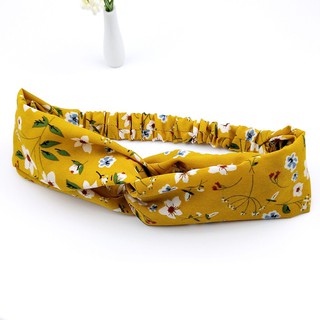 Băng Đô Turban Hoa Trà Vải Voan Dày Dặn Loại Xịn ( khăn turban cài tóc )