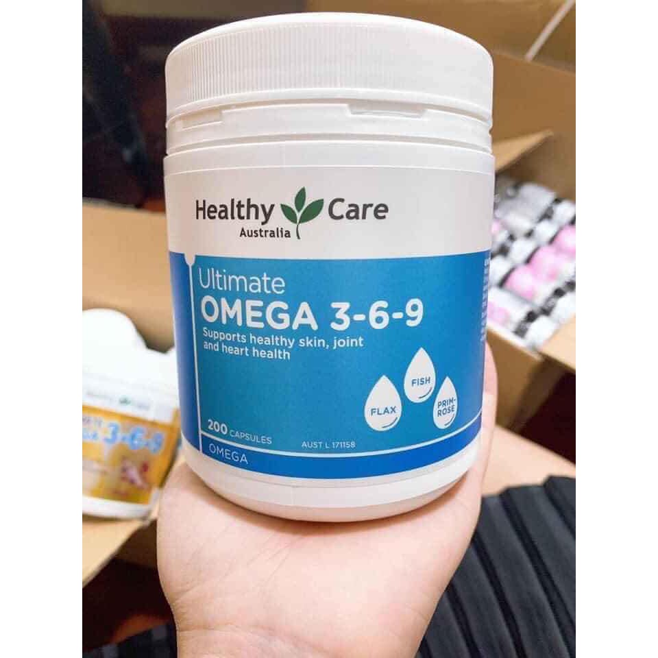 Viên uống Omega 3 6 9 Healthy Care Úc 200v