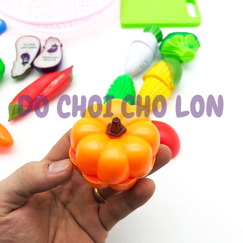 Đồ chơi nấu ăn rổ đựng rau củ cắt hít nam châm bằng nhựa LT5088-6T