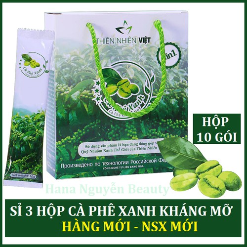 Bán sỉ 3 hộp caffe xanh TNV