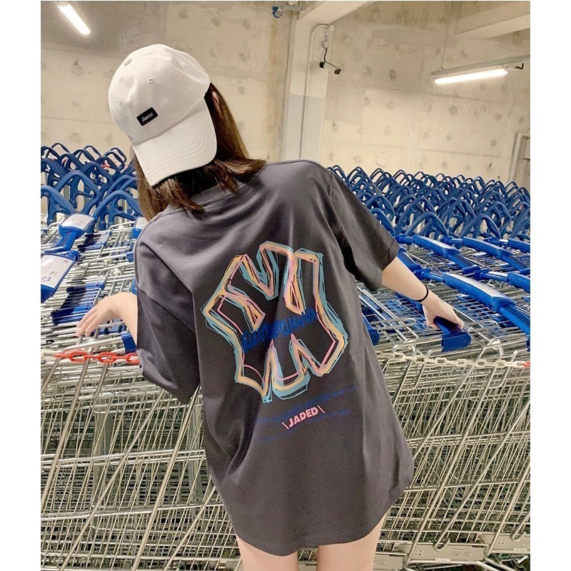 Áo thun NRVP tay ngắn in họa tiết phong cách Hàn Quốc thời trang mùa hè dành cho nam và nữ oversize