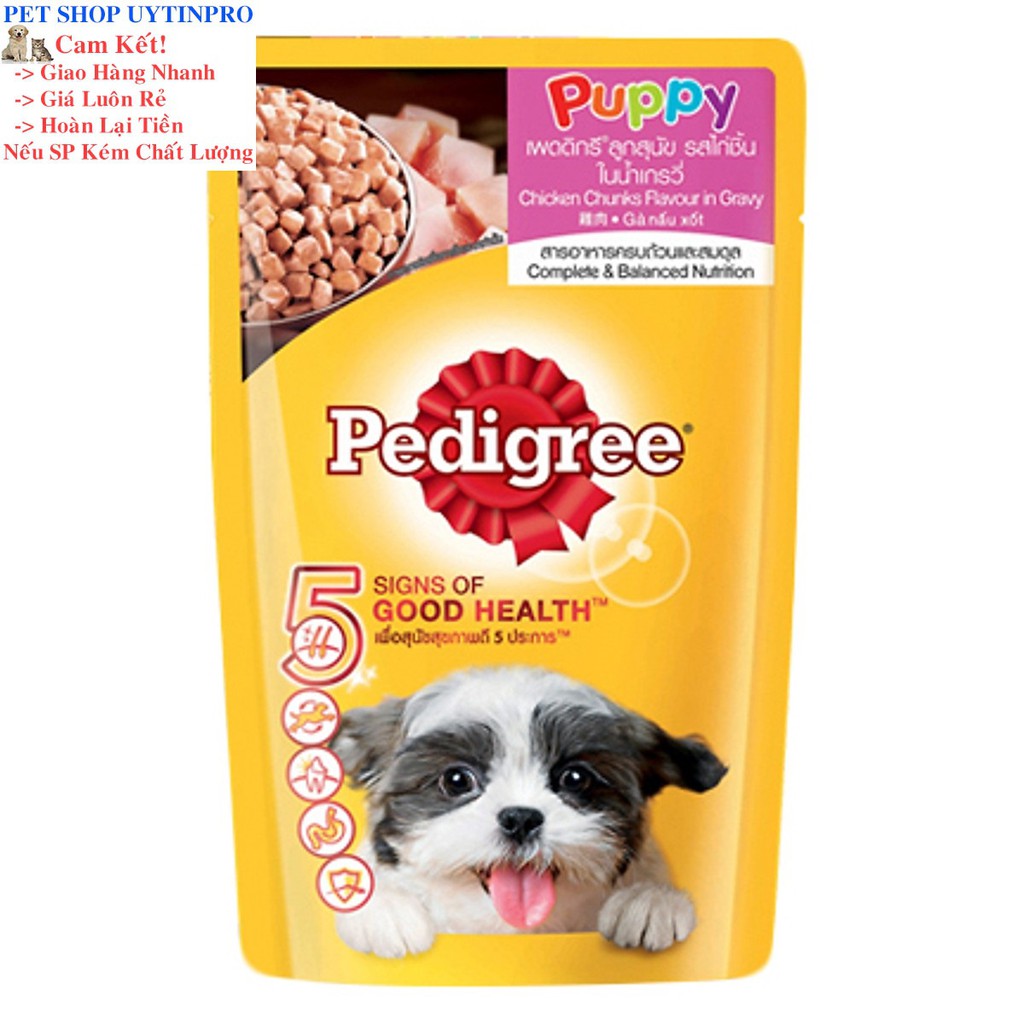 THỨC ĂN PEDIGREE DẠNG PATE SỐT CHO CHÓ NHỎ vị Gà nấu sốt gói 130g