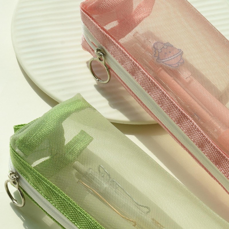 Túi Đựng Bút/Đồ Trang Điểm Trong Suốt Dễ Thương Dùng Làm Quà Tặng