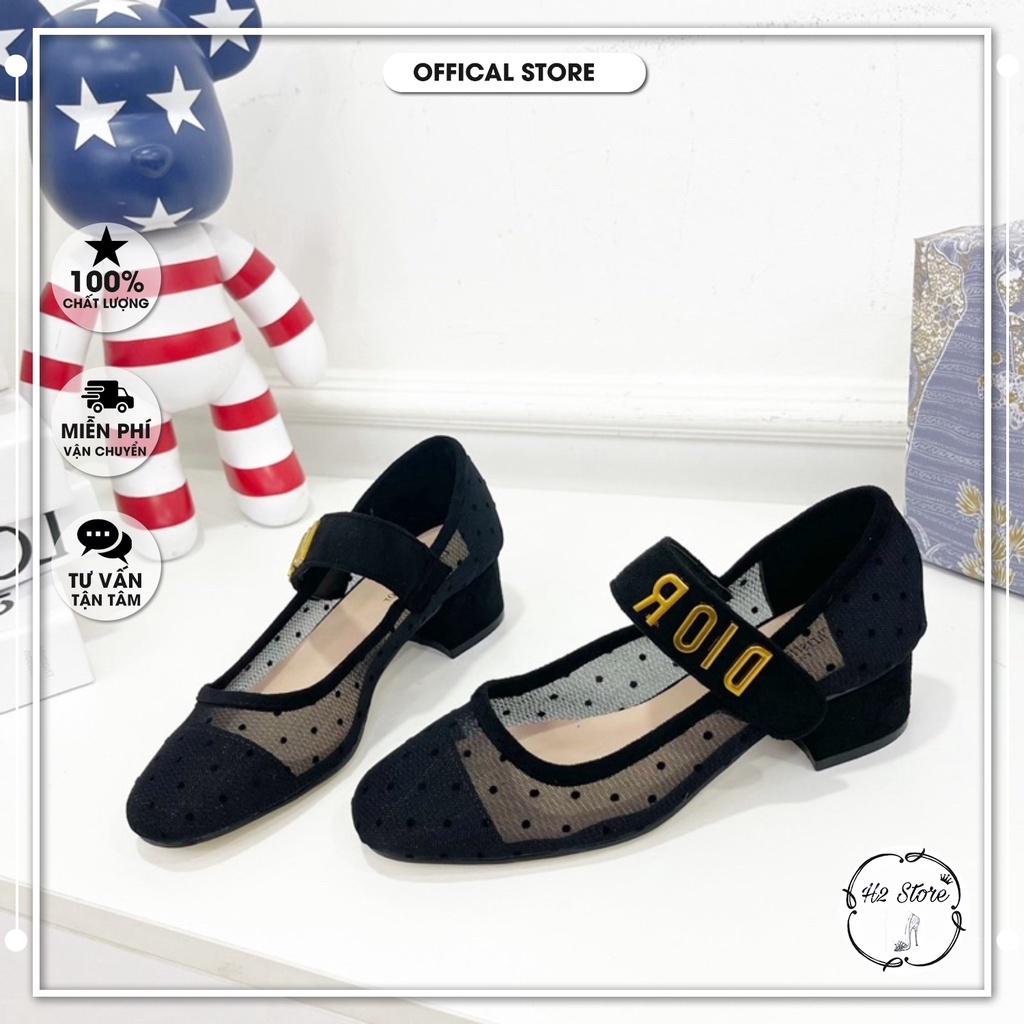 👠👟 Giày cao gót Dior bi lưới fullbox ⚡