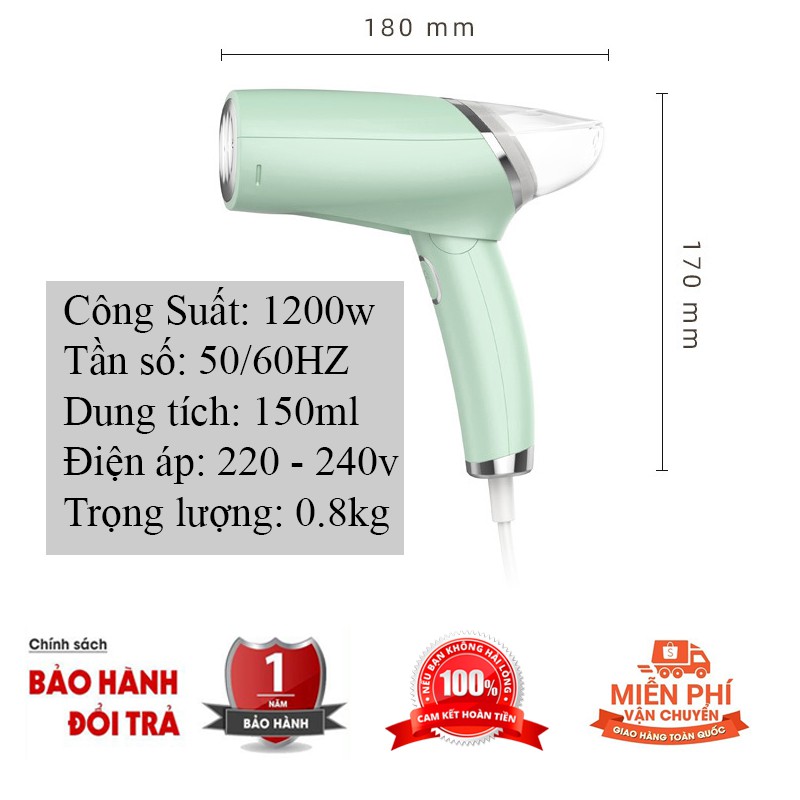 [Bảo hành 12 tháng] Bàn là hơi nước cầm tay mini gấp gọn sang chảnh tiện lợi đi du lịch và công tác công suất 1200w