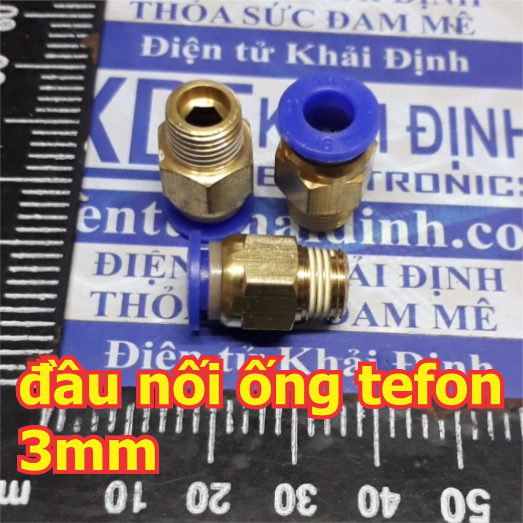 đầu nối ống nhựa khớp đồng dẫn nhựa TEFLON cho máy in 3D cỡ 3mm/1.75mm kde5166