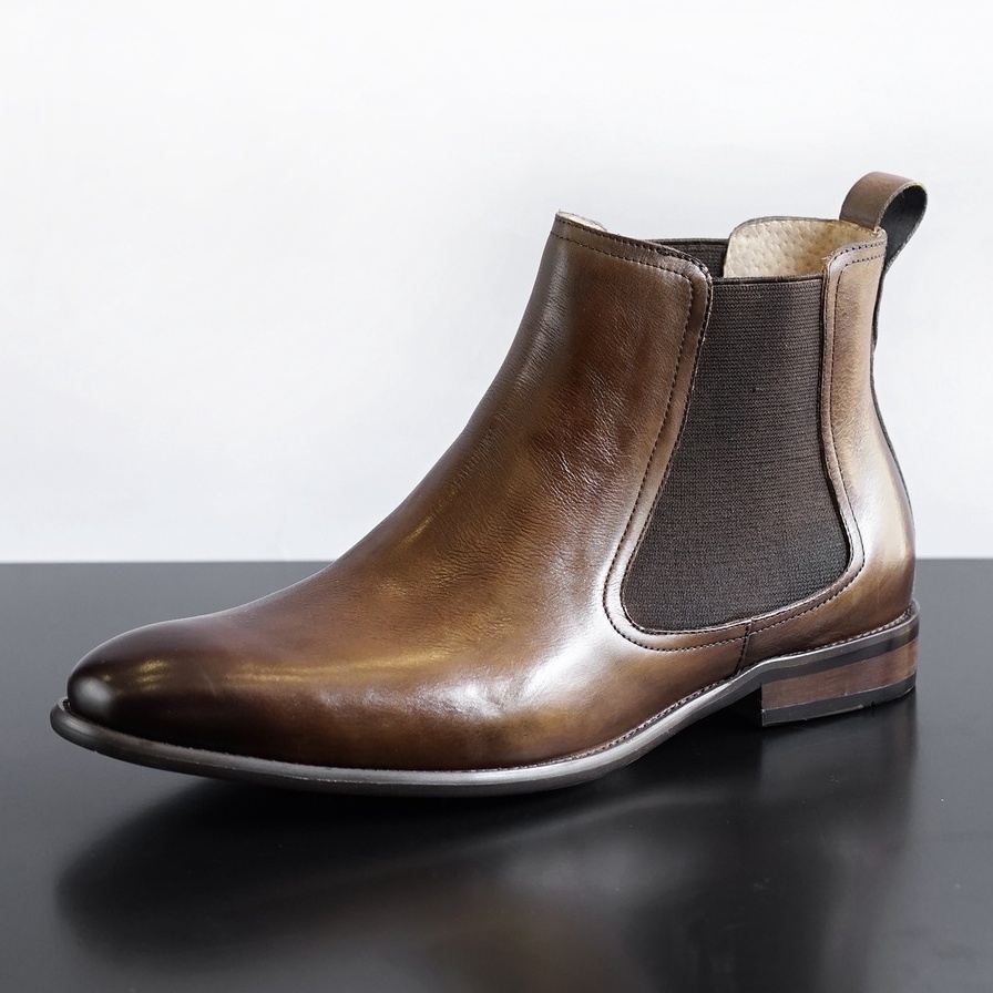 [CAO CẤP] Giày boot nam cao cổ CHELSEA NÂU BK Da thật mũi nhọn Đế khâu Phong cách văn phòng công sở sartorial BH 1 năm | BigBuy360 - bigbuy360.vn