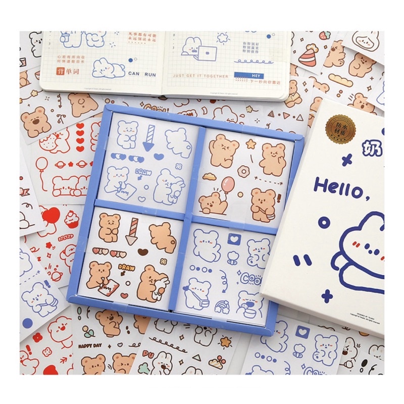 Sticker cute/Set 10 tấm hình dán dễ thương Butter Rabbit Diary trang trí sổ planner bullet journal Tẻn Tẻn