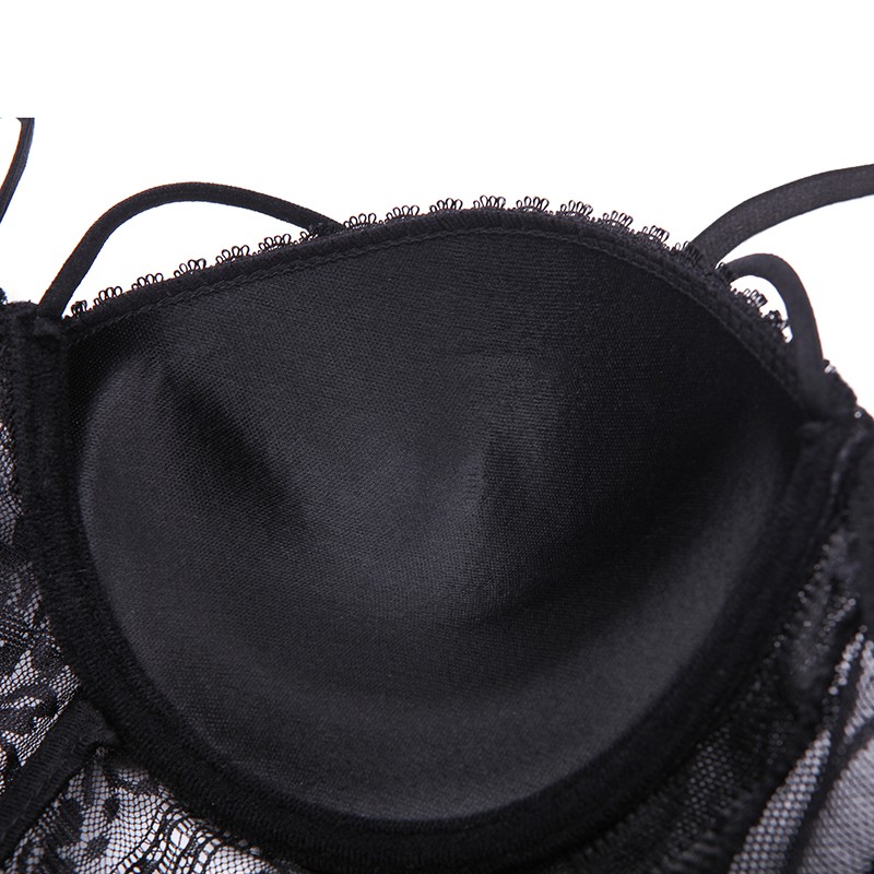 Bộ áo ngực hai dây và quần lót lọt khe VARSBABY V714 ren quyến rũ gợi cảm dành cho nữ