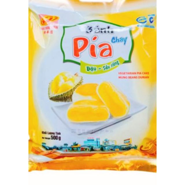 Sỉ 10 Bánh pía kim sa chay đậu sầu riêng Tân Huê Viên 500g