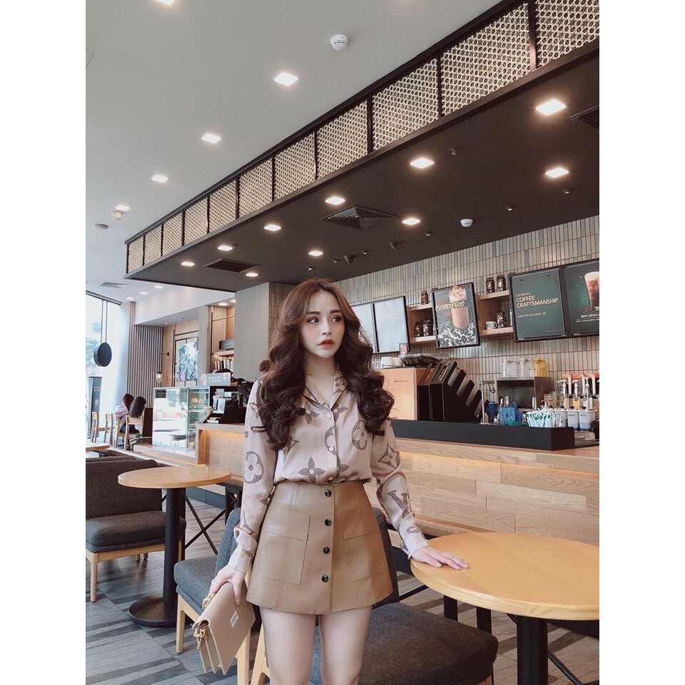 Quần giả váy da 4 cúc mã 555 Loại 1