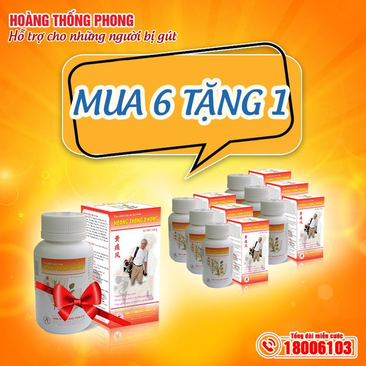 Hoàng Thống Phong - Hỗ trợ giảm các triệu chứng Đau do Gout, Tăng cường Chức năng Gan Thận (Hộp 60 viên) [Chính Hãng]