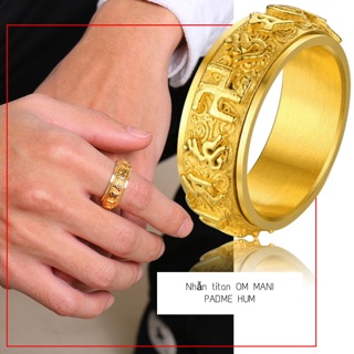 Nhẫn titan án ma ni bát mê hồng ko đen