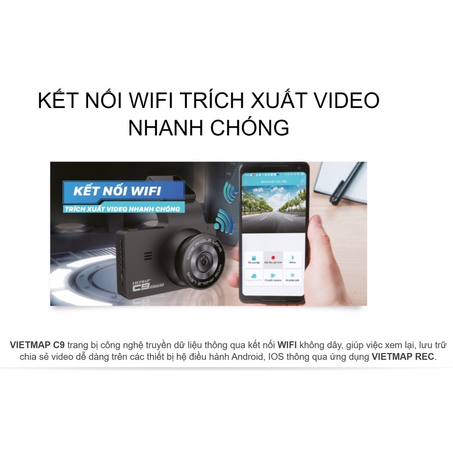 VIETMAP C9 - Camera hành trình Full HD góc rộng 170° - Hàng chính hãng bảo hành 12 tháng | BigBuy360 - bigbuy360.vn