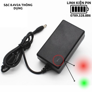 Sạc pin lion 2s 8.4v 2a thông dụng có đèn báo đầy