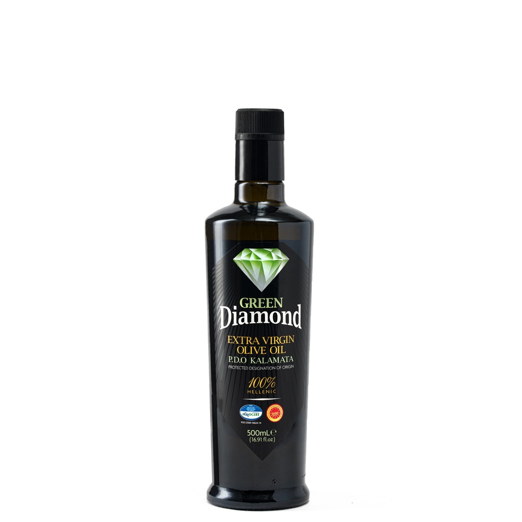 Dầu oliu siêu nguyên chất GREEN DIAMOND P.D.O Kalamata chai 500ml