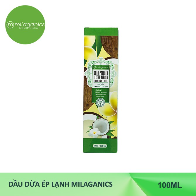 Dầu dừa Ép lạnh MILAGANICS 100ml | BigBuy360 - bigbuy360.vn
