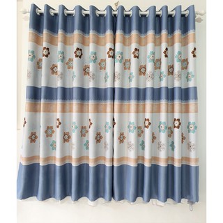 Rèm cửa sổ, cửa phòng ngủ chống nắng giá rẻ, hoạ tiết hoa, vải gấm TNS-036