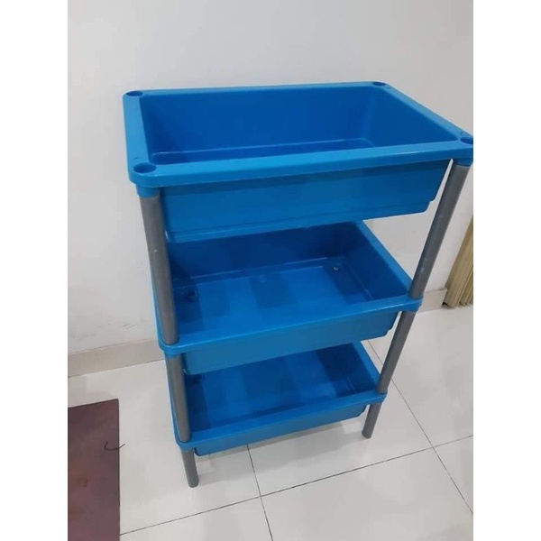 Bộ khay nhựa 3 tầng nuôi cá, trồng rau. Quy cách 65x42x16cm.