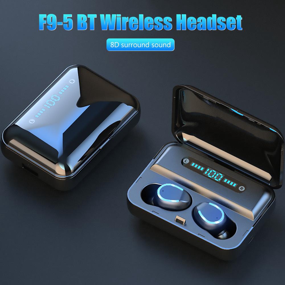 Tai Nghe Bluetooth 5.0 Hình Chữ U F9-5 Tws Kèm Hộp Sạc