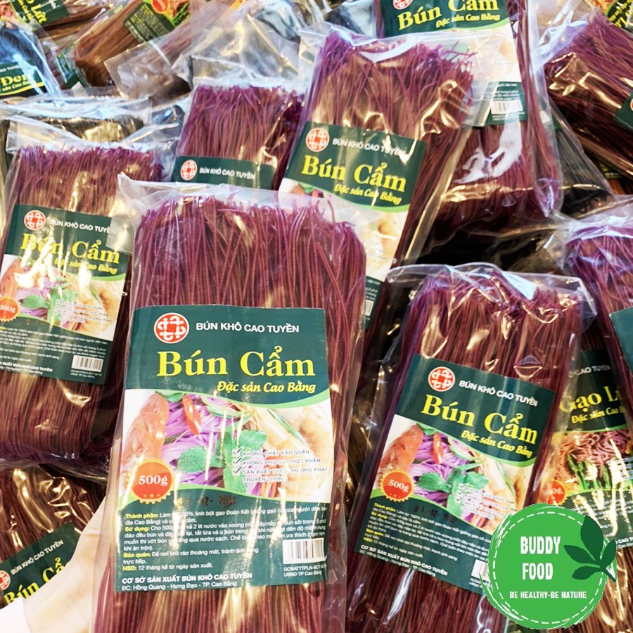 Bún Cẩm Cao Bằng Gói 500gr Màu Lá Cẩm