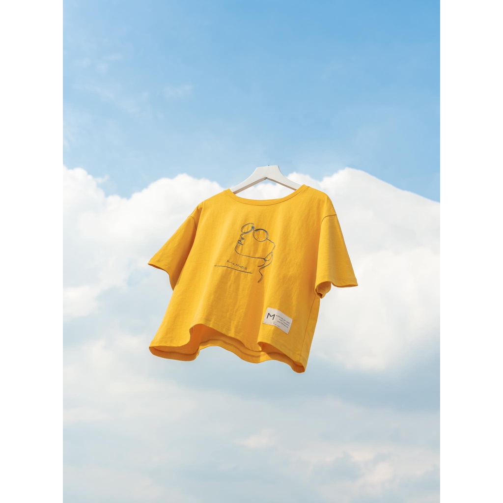 Áo thun thêu nữ dáng ngắn croptop MADELEN