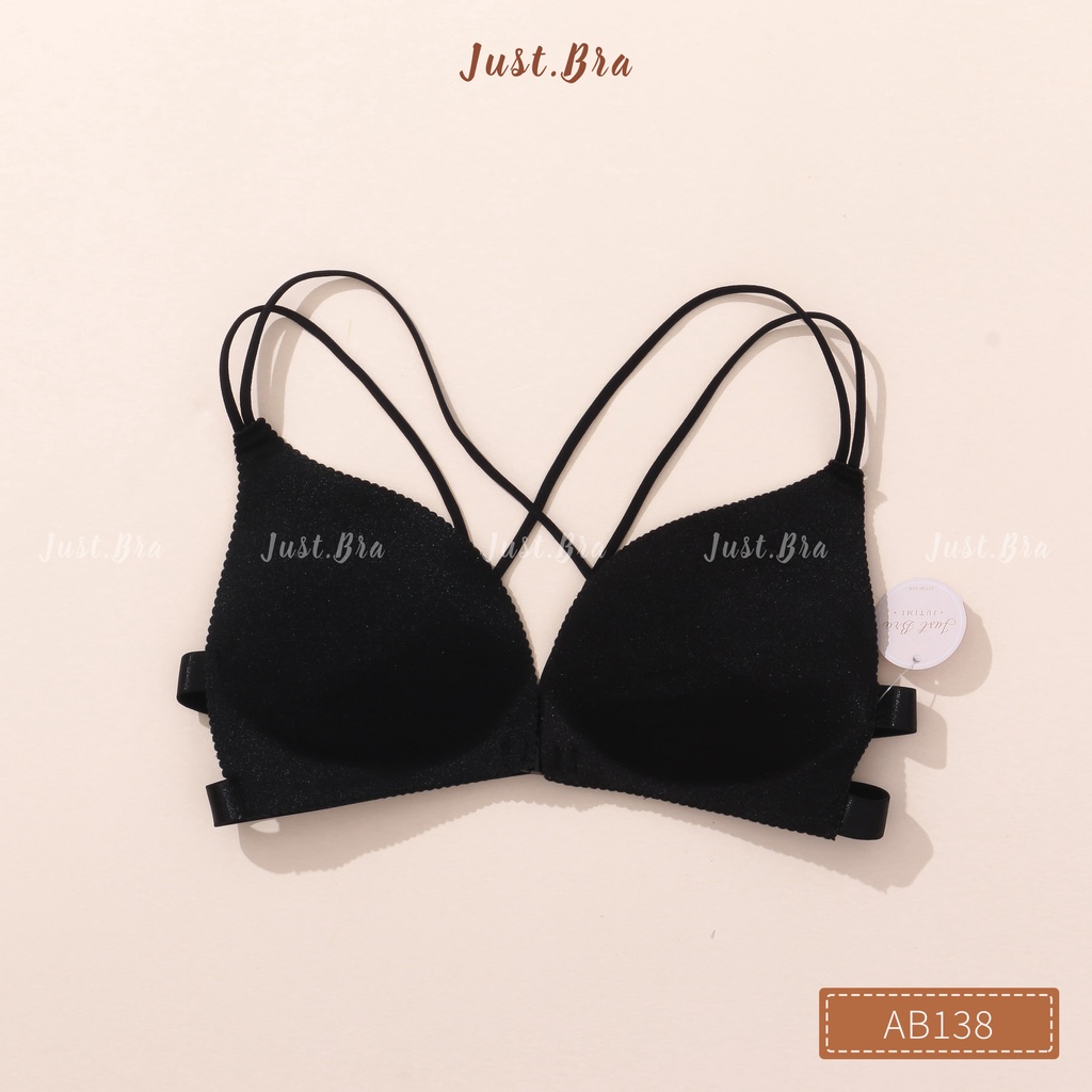 Áo bra Just Bra mút bàn tay dây cài trước, mút mỏng, dây lưng AB138