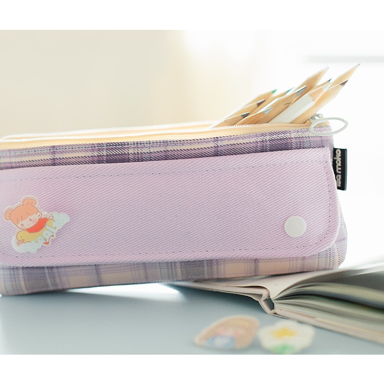 Hộp Bút Bằng Vải Canvas Màu Sắc - Bóp Viết Đa Năng