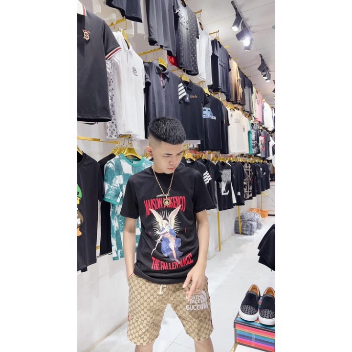 . Áo thun Unisex nam nữ MIKENCO Thiên thần Fallen Angel form rộng đẹp tay lỡ kiểu hàn quốc vải cotton HARI in hoạ tiết "