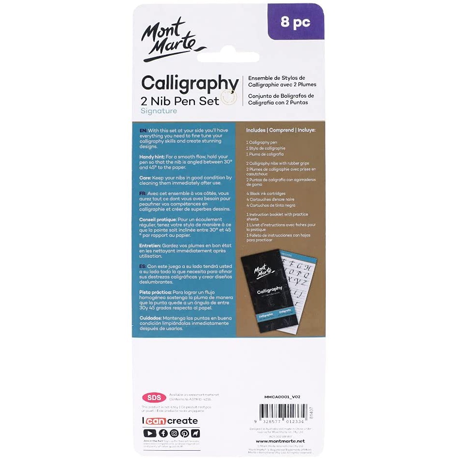 Calligraphy Mont Marte 2 Nip Pen Set