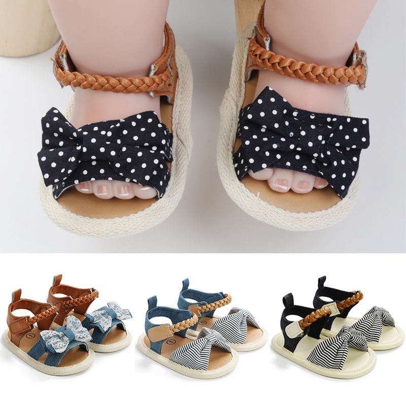 Xăng Đan Đi Biển Đính Nơ Dễ Thương Cho Bé