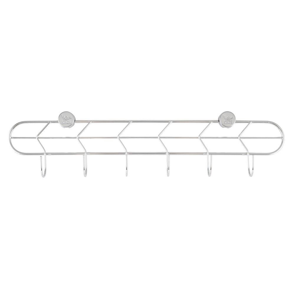 HomeBase KECH Kệ Inox nhà bếp hình lá gồm 6 móc Thái Lan W45cmxD8.3xH4cm