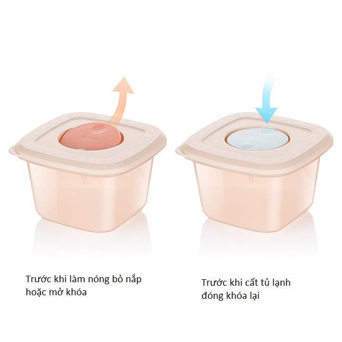 Hộp đựng thực phẩm. hôp trữ đông thức ăn cho bé dung tích 80ml – HYSH303