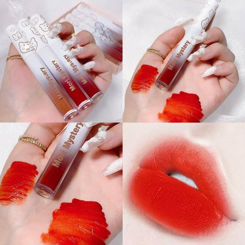 [Hàng mới về] Set 5 Thỏi Son Kem Hiệu Ứng Gương Không Thấm Nước Và Mồ Hôi Lâu Trôi