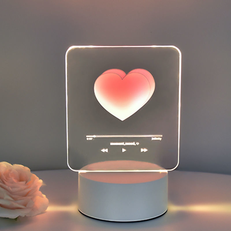 Creative 3d bedside table lamp, mini table lamp, small table lamp, room lamp, bedside lamp, sleep lamp Nordic dormitory usb night lamp energy saving plug-in bedroom sleep children gift lamp Ld6v